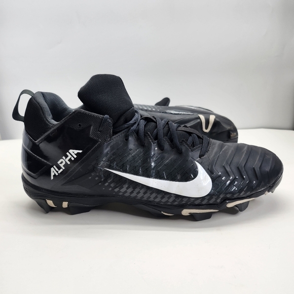 Nike Alpha Menace Shark 2 Football Cleats Mens 14 Shoes Black BV0146-001 - Picture 13 of 16